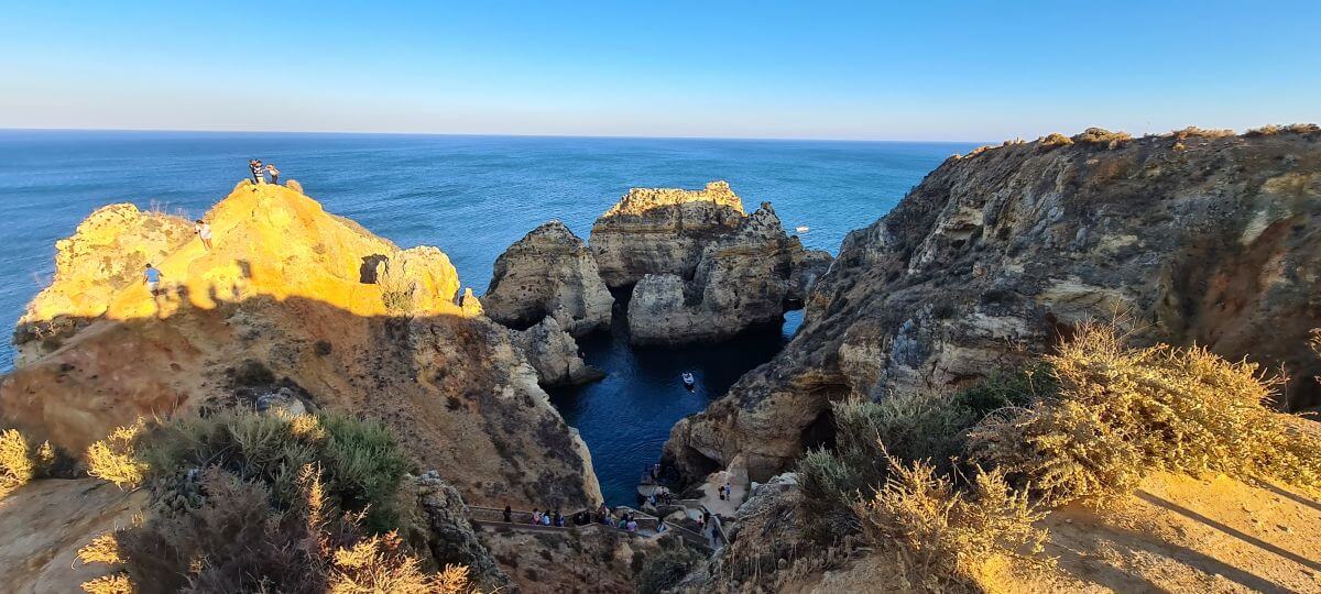 Ponta da Piedade desde el inicio de las escaleras Ponta da Piedade desde el inicio de las escaleras