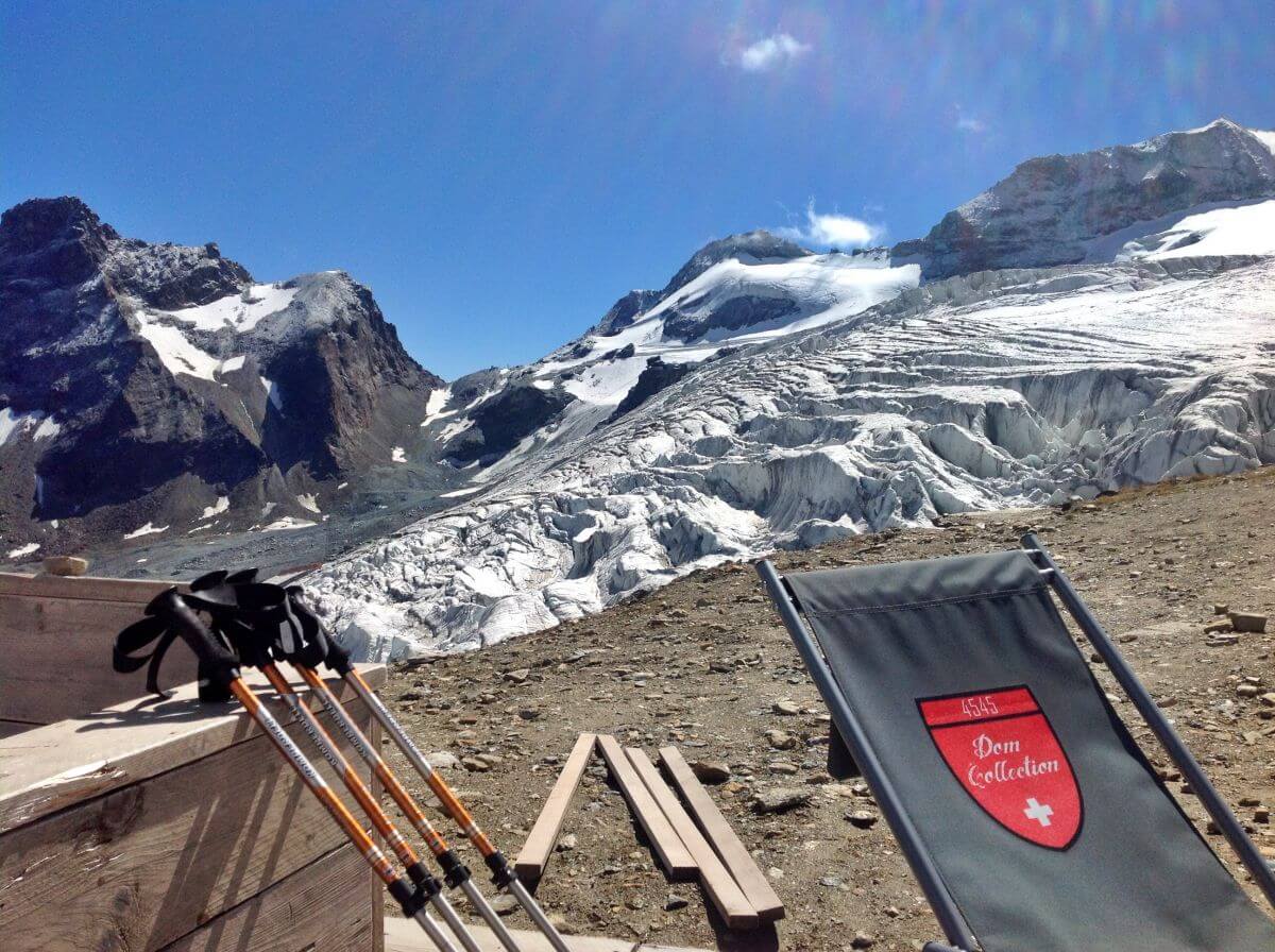 El glaciar Feegletscher desde Langfluh El glaciar Feegletscher desde Langfluh