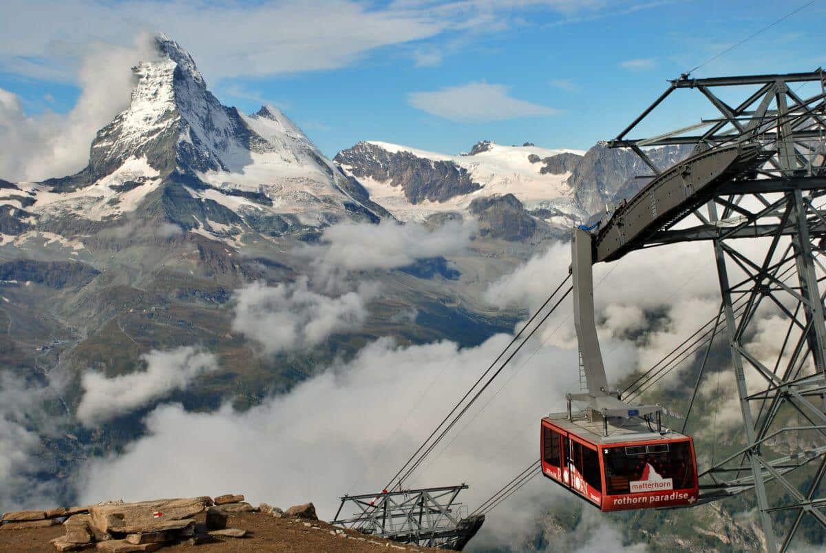 El teleférico de Rothorn El teleférico de Rothorn