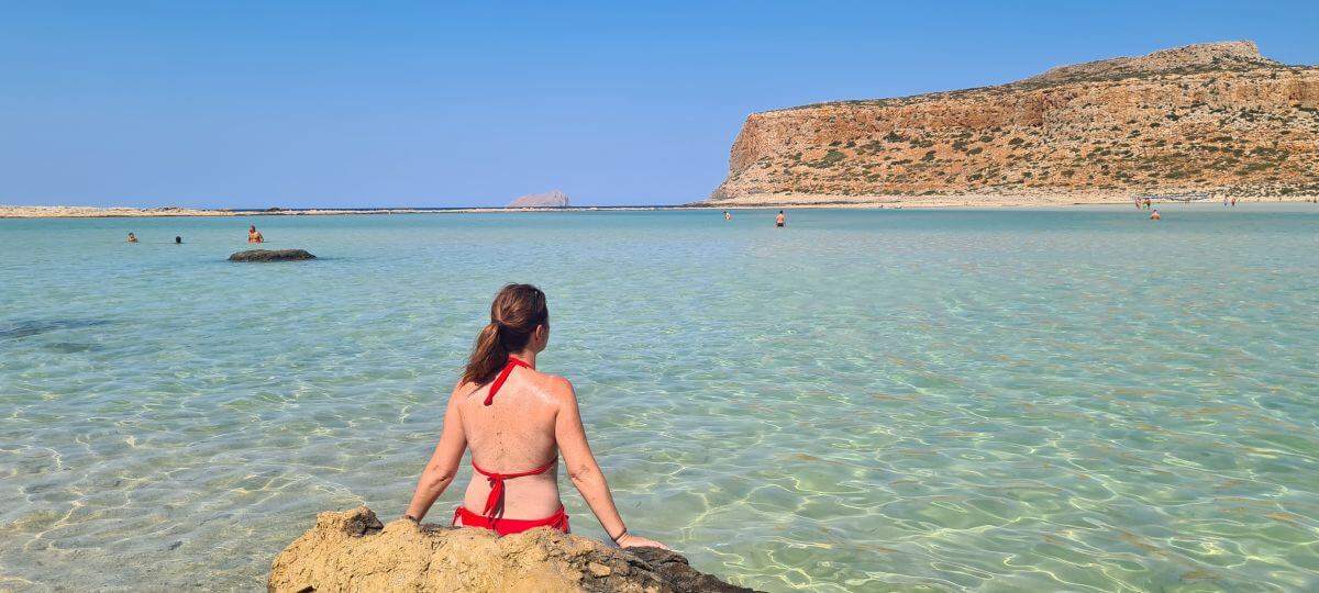 Aguas transparentes y poco profundas en Balos Aguas transparentes y poco profundas en Balos
