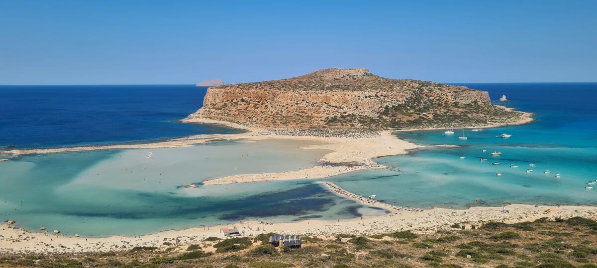Aguas turquesas en la laguna de Balos