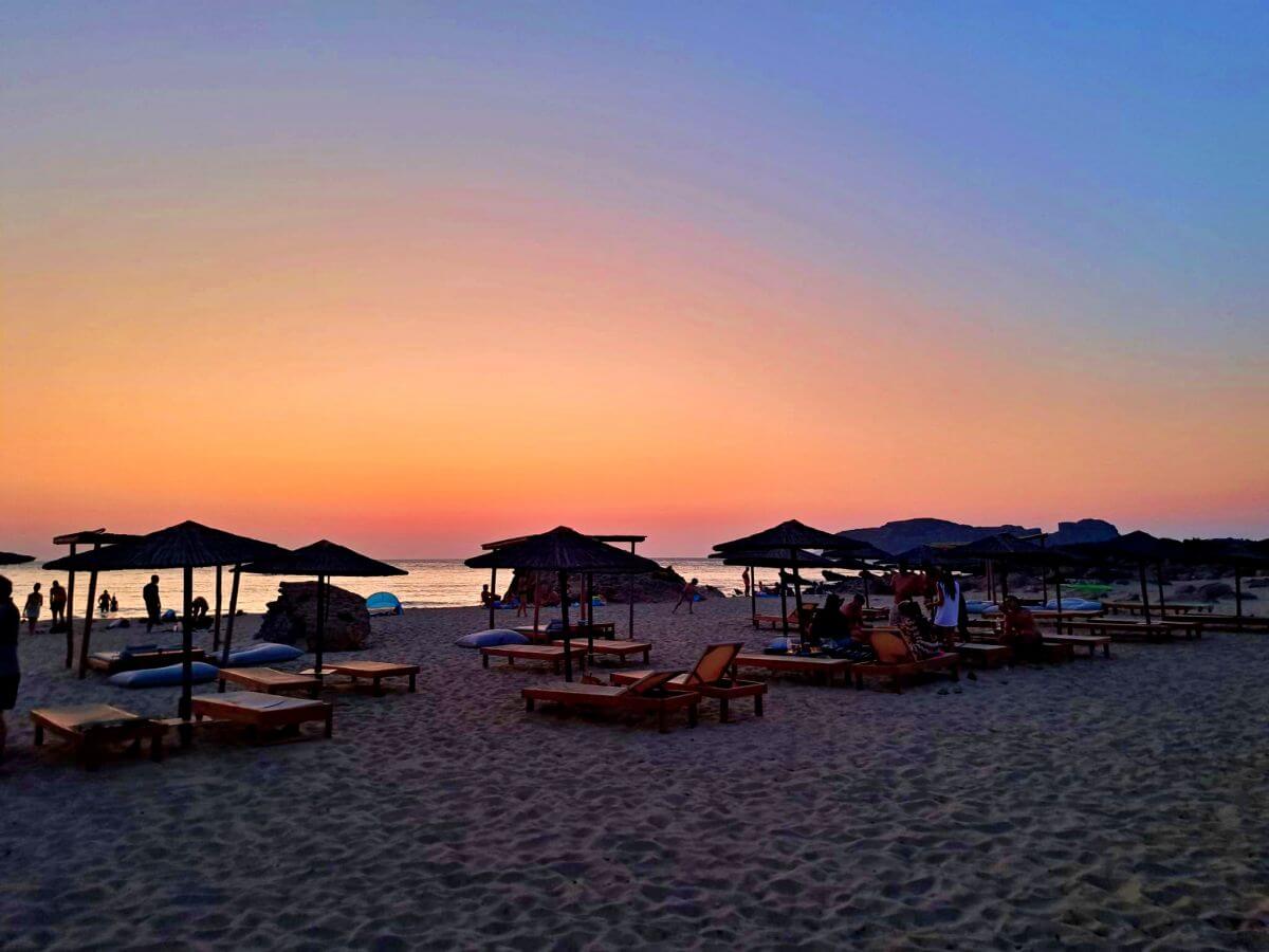Atardecer en la playa de Falassarna Atardecer en la playa de Falassarna