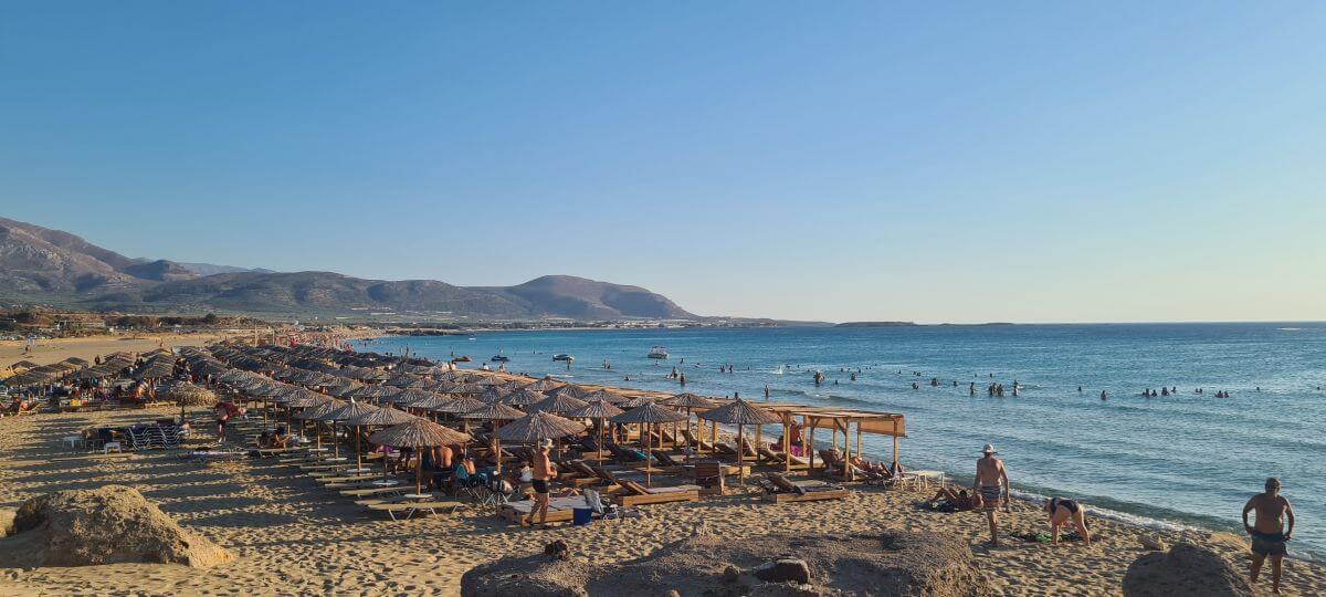 Las sombrillas de Falassarna Beach Las sombrillas de Falassarna Beach
