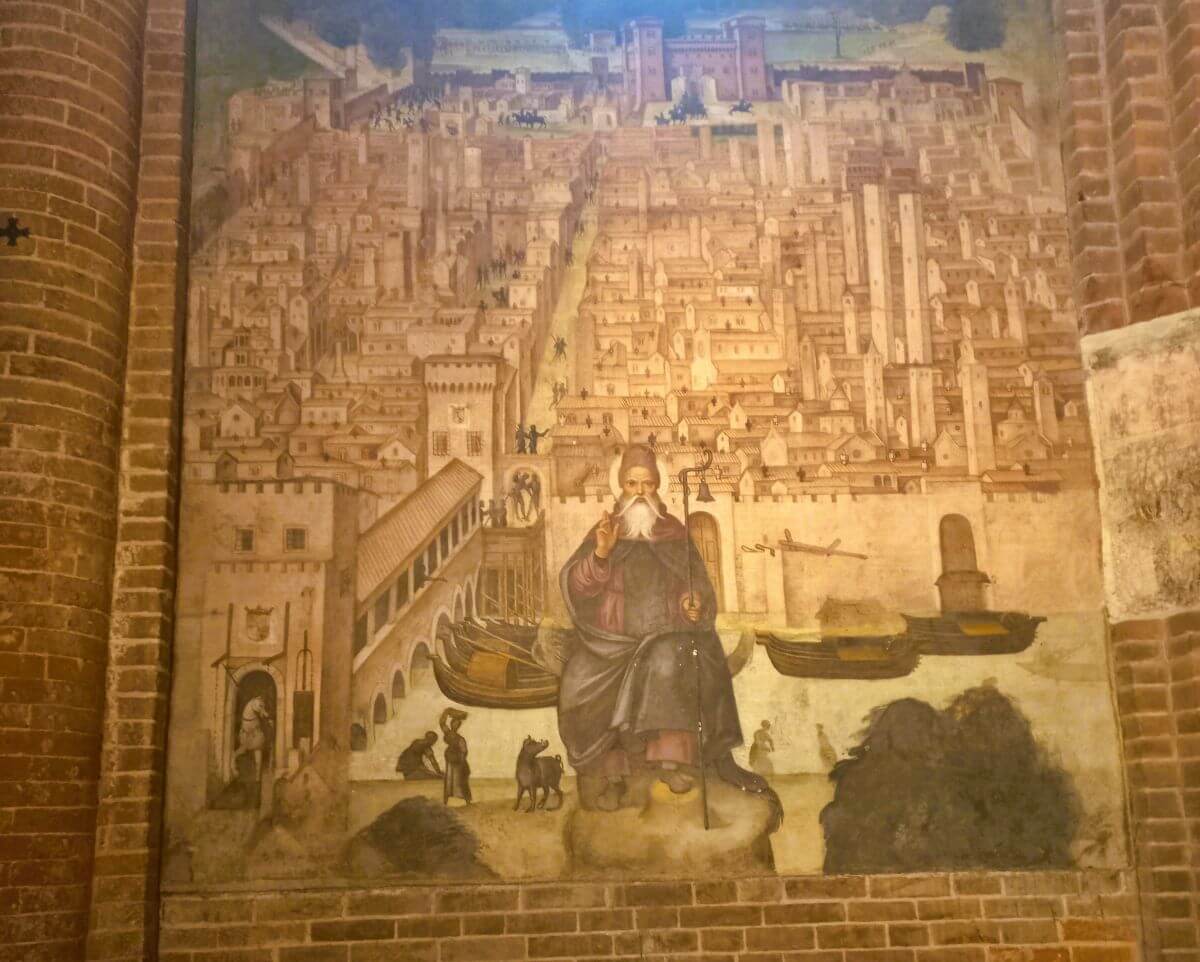 Vedute di Pavia, en la Iglesia de San Teodoro Vedute di Pavia, en la Iglesia de San Teodoro