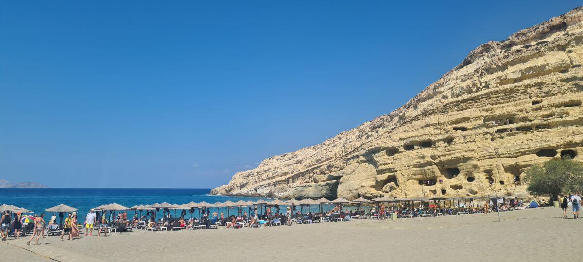 La playa de Matala La playa de Matala