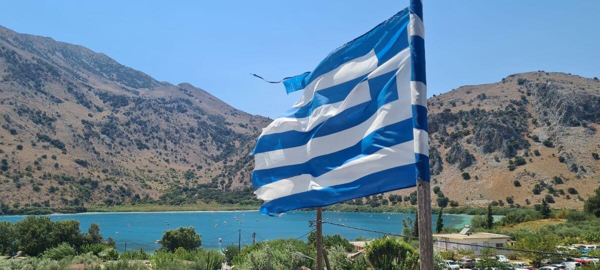 Lago Kournas, Grecia Lago Kournas, Grecia