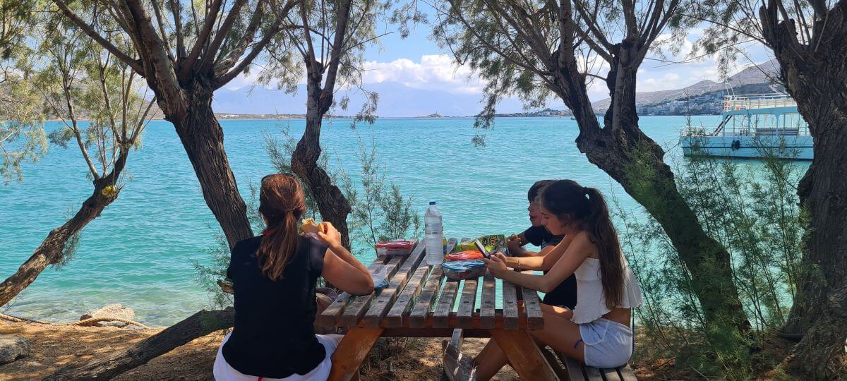 Pic nic en la península de Elounda Pic nic en la península de Elounda