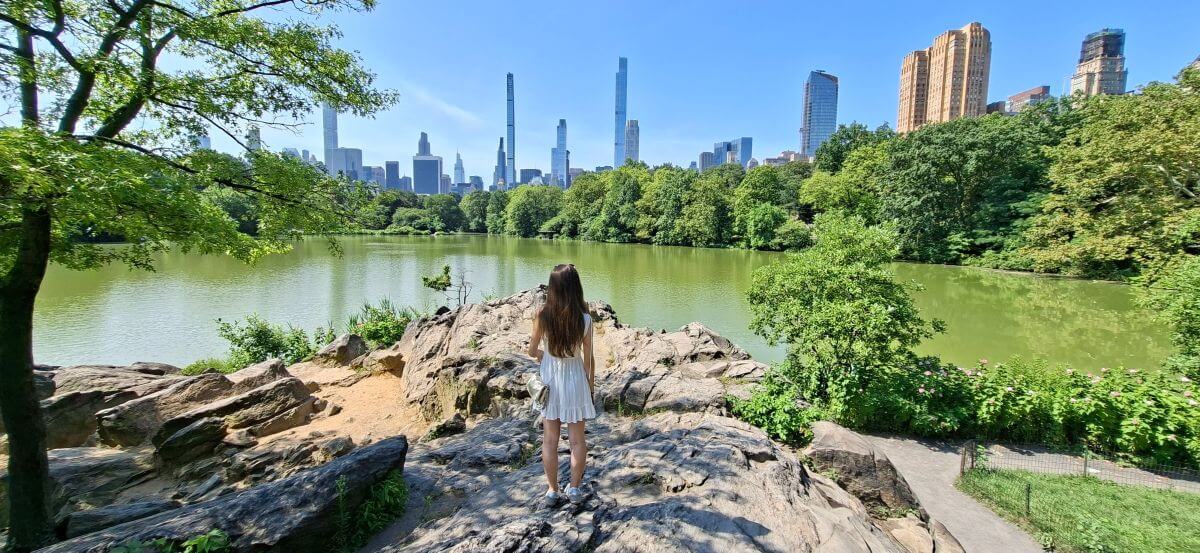 Skyline de Manhattan desde Hernshed y Ladies Pavillion