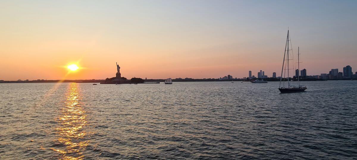 Sunset en Liberty Island Sunset en Liberty Island