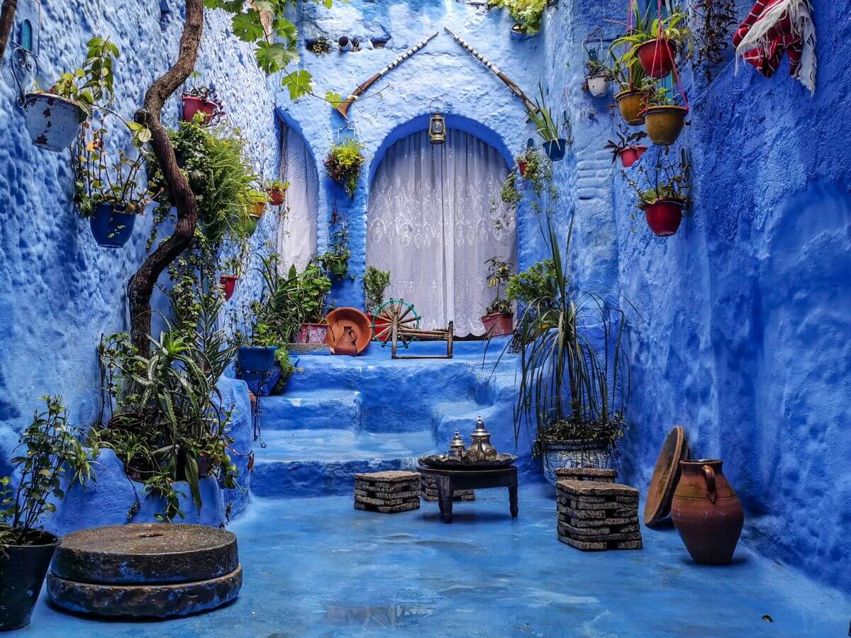 El patio privado de té