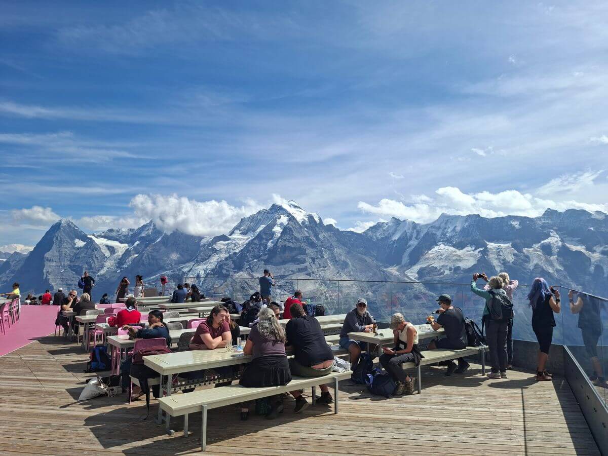 La soberbia panorámica desde la terraza de Birg