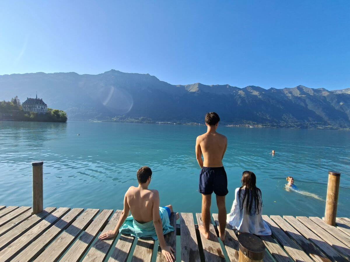 Bañito veraniego en Iseltwald